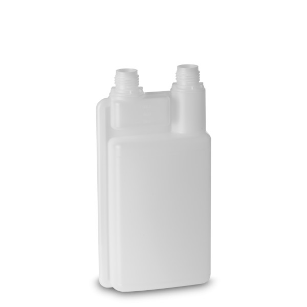 Bild von Dosierflasche 1 L HDPE natur – Two‑Neck mit OV28