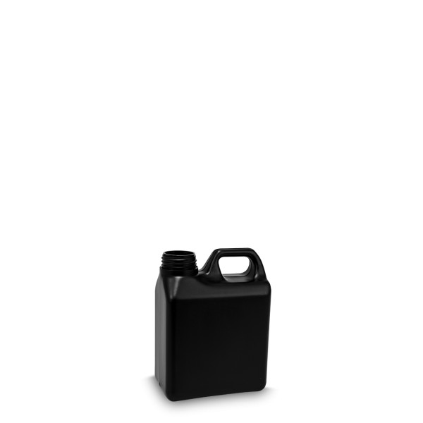 Bild von Kanister 1 L HDPE, schwarz, rechteckig, Gewinde RD40, 63 g
