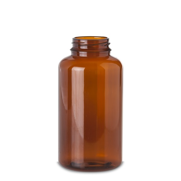 Bild von 1000 ml PET‑G Runddose, braun, Gewinde RD58 (zylindrisch)