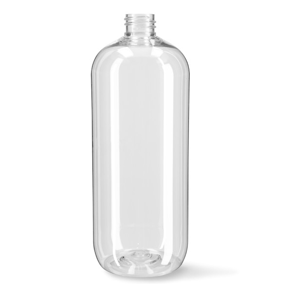 Bild von PET-Rundflasche 1000 ml klar, Rundschulter, Gewinde 28/410