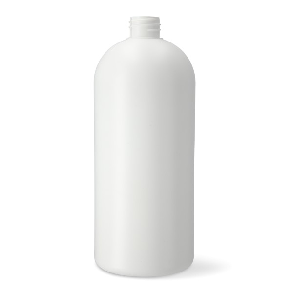 Bild von Rundflasche 1.000 ml aus rHDPE, weiß, Gewinde 28/410, Rundschulter