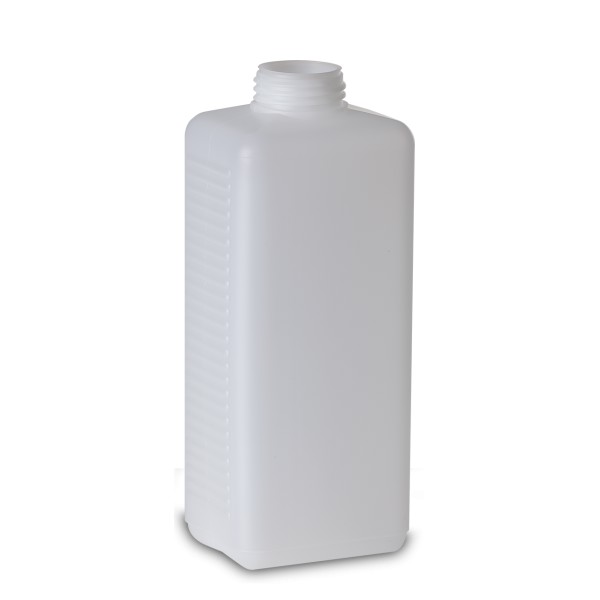 Bild von 1000 ml HDPE-Vierkantflasche natur, Gewinde 40, rechteckig
