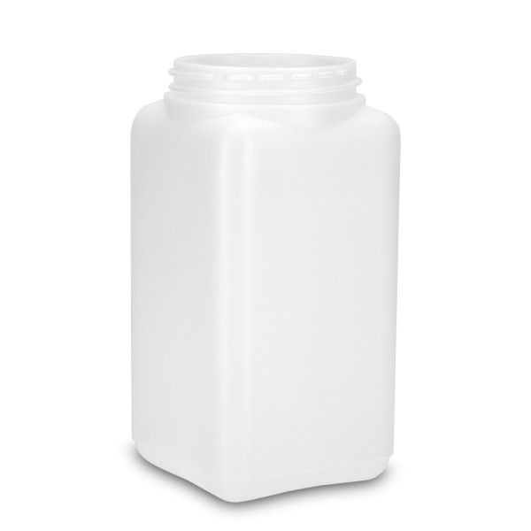 Bild von Vierkant-Weithalsdose HDPE 1000 ml natur – eckig, Gewinde RD/ND 80