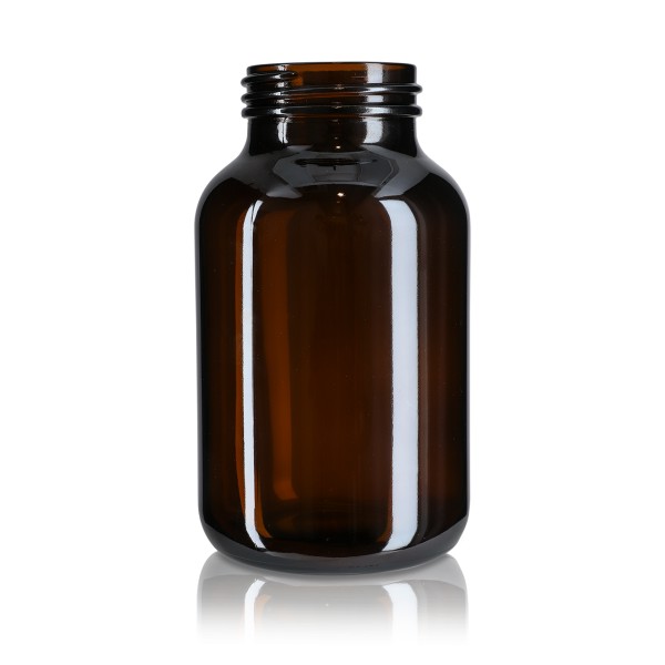 Bild von Weithalsglas 1 L – Braunglas mit GL68-Gewinde