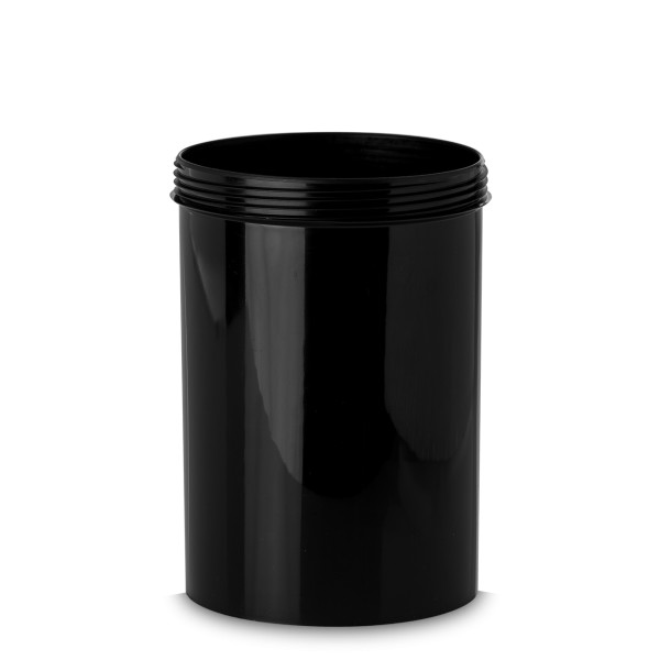 Bild von Runde HDPE-Dose 1000 ml schwarz – zylindrisch, Gewinde RD 100