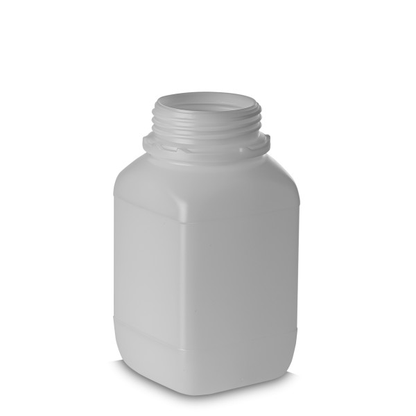 Bild von 1500 ml UN-Vierkantflasche aus HDPE, natur, Gewinde OV80