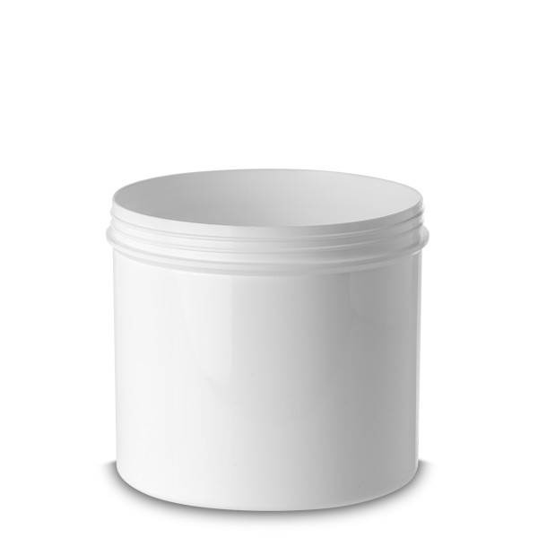 Bild von Zylindrische PP-Schraubdose rund, 1500 ml, weiß, Gewinde 130