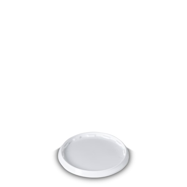 Bild von Deckel für 1‑Liter Eimer, rund, PP weiß – Prellverschluss (Typ DRE 0100 P)
