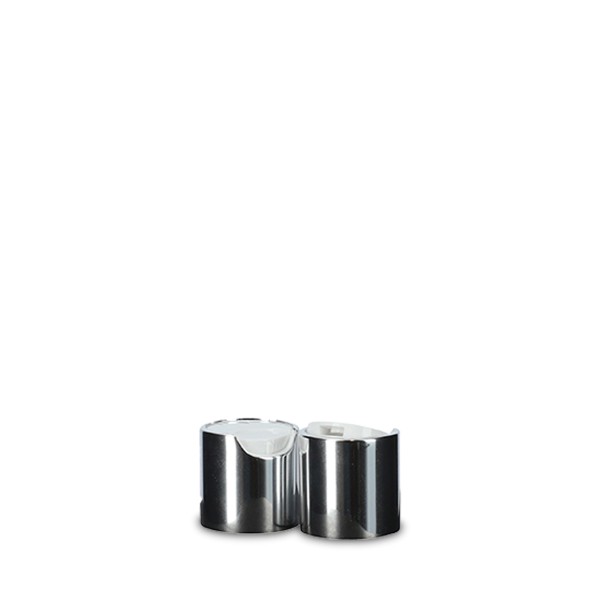 Bild von Disc-Top Verschluss, PP/Aluminium – silber/weiß, Gewinde 24/410