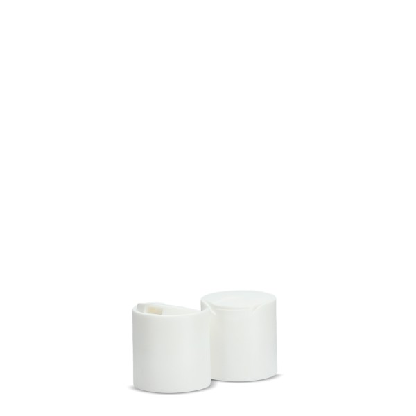 Bild von Disc-Top Verschluss aus PP, weiß, glatt‑matt, Gewinde 24/410 (27,3 mm)
