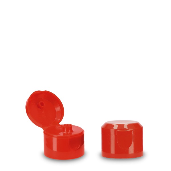 Bild von Klappscharnierverschluss PP, rot – Gewinde 28/410, 3 mm Auslauf (Typ 2274)