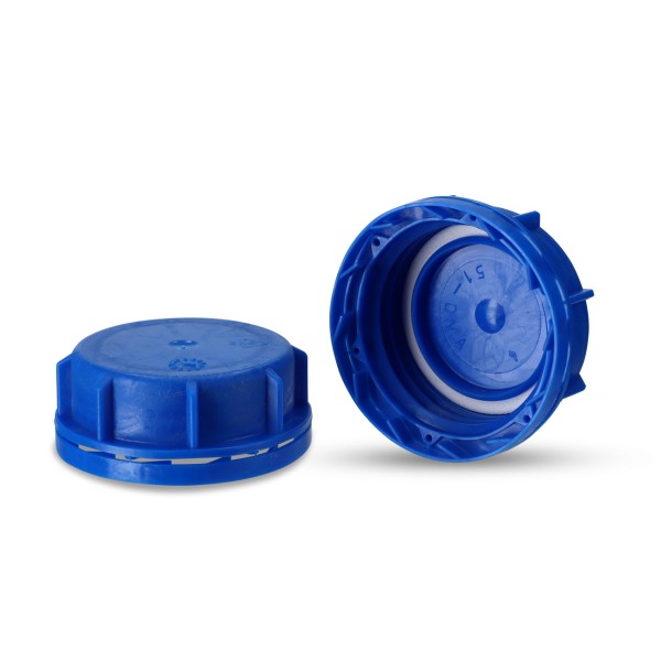 Bild von Blauer Originalitäts-Sicherheitsverschluss aus HDPE für Gewinde 51