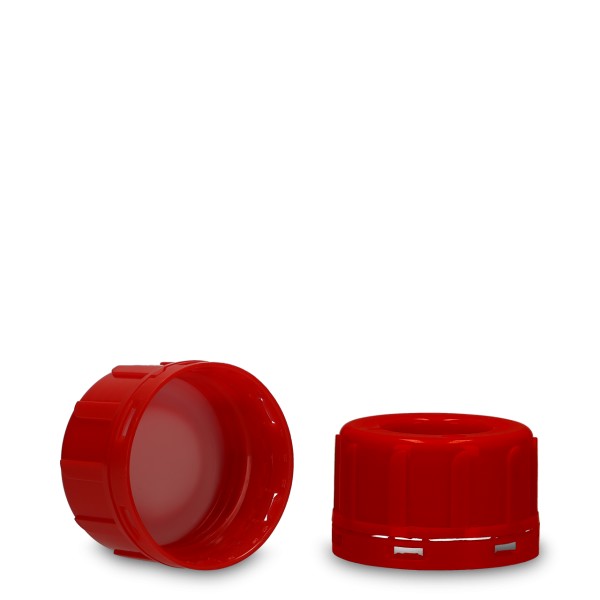 Bild von Originalitäts-Verschluss HDPE rot, Gewinde GL45 mit PTFE-Einlage