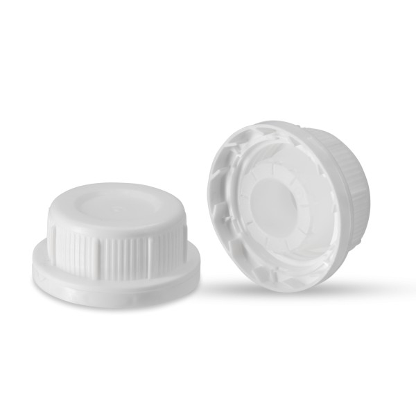 Bild von Originalitäts-Schutzverschluss aus HDPE, weiß, RD 45 Gewinde