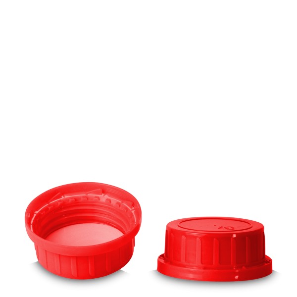 Bild von Originalitätsverschluss aus PP, rot, Gewinde GL 80 (mit Schaumeinlage)