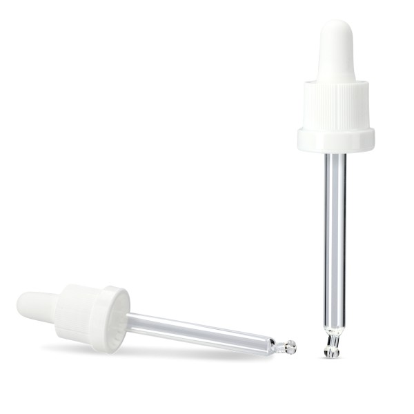 Bild von Pipettenverschluss GL18 mit Originalitätsring für 50 ml Tropfflasche, weiß