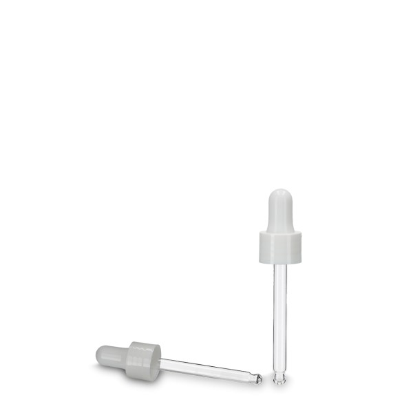 Bild von Weißer Pipettenaufsatz GL18 für 30-ml-Tropfflasche