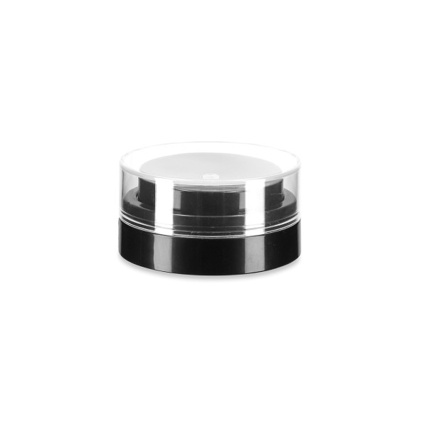 Bild von Airless-Pumpe schwarz mit klarer Überkappe für 50 ml Tiegel (ND58)