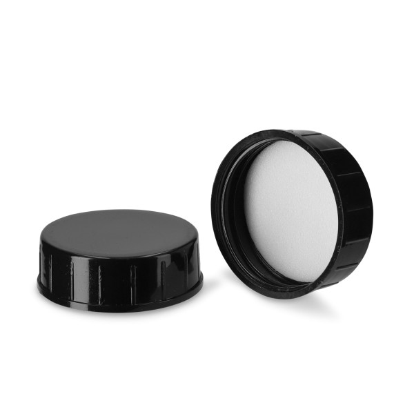Bild von Schwarzer HDPE-Schraubverschluss RD40 für Dosen — 14,6 mm