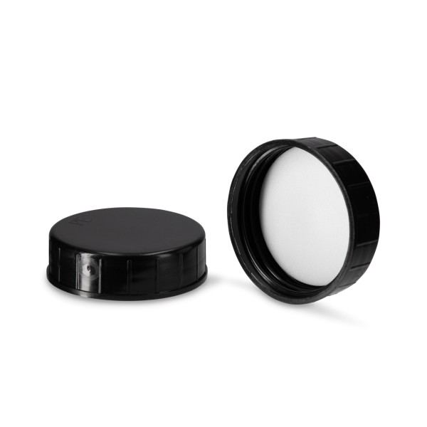 Bild von HDPE-Schraubdeckel schwarz, Gewinde RD/ND 50 (CS 50 mit PE-Schaumeinlage)