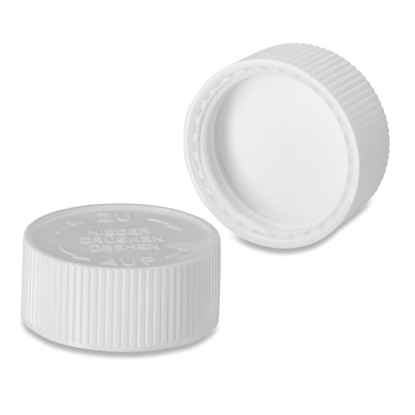 Bild von HDPE-Verschluss natur ND40 – Drück & Dreh Schraubkappe