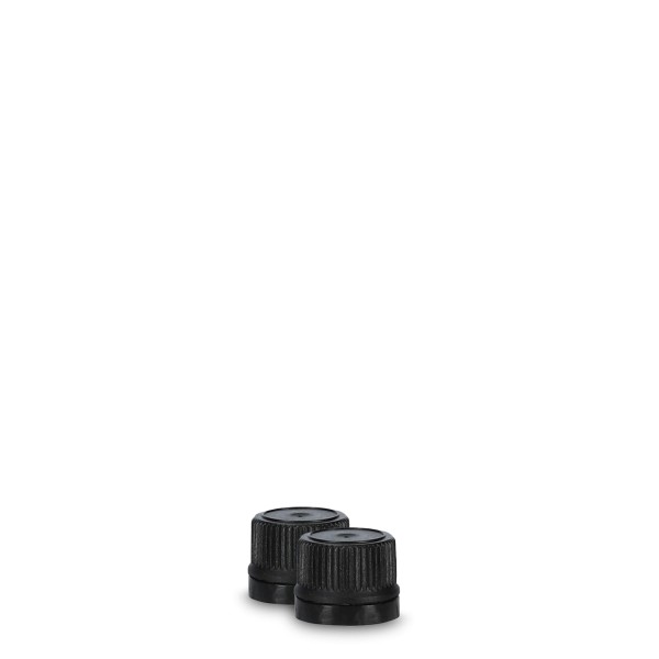 Bild von Runder Schraubverschluss GL 18 aus HDPE, schwarz, mit Abreißring