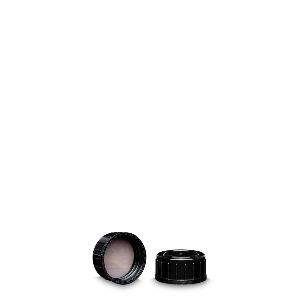 Bild von PP-Schraubverschluss, schwarz, GL 25 mit PTFE-Einlage (1,8 mm)