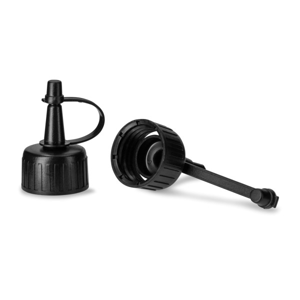 Bild von Spritzverschluss aus HDPE, schwarz – für ND 25-Gewinde
