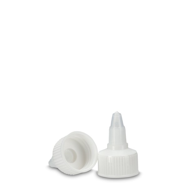 Bild von Zentralstift-Spritzverschluss aus PP, natur, Gewinde 24/410 (H 42 mm)