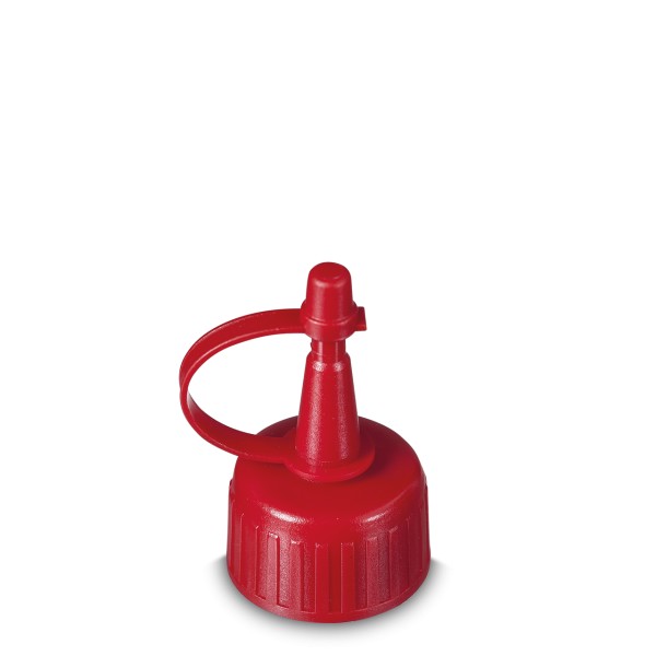 Bild von Spritzverschluss rot, HDPE – Gewinde 25 (RD/ND)