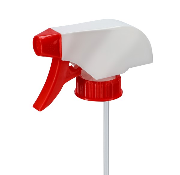 Bild von Sprühpistole weiß/rot mit RD 28 Gewinde — 178 mm Steigrohr (APTP, PP)