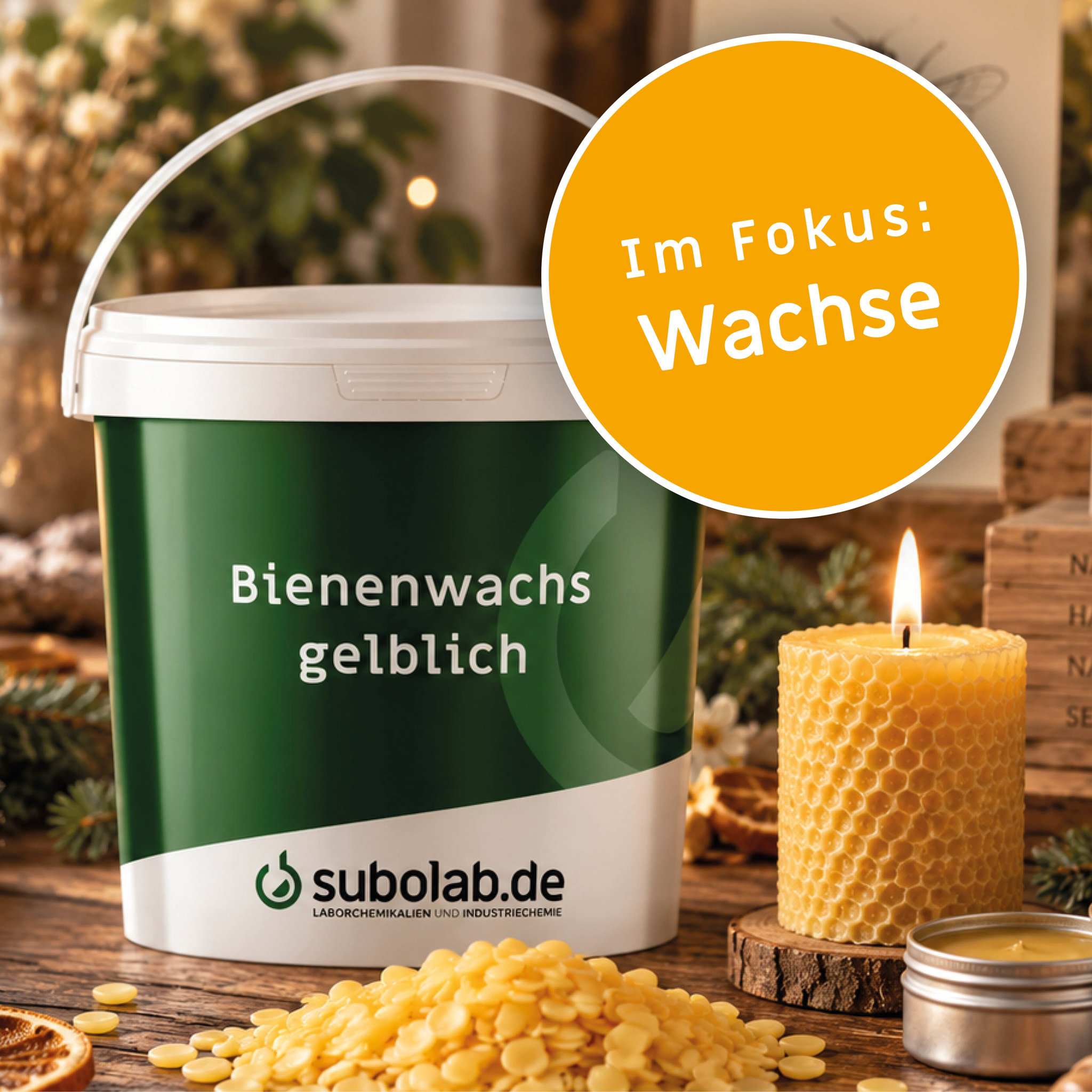 Bild von Bienenwachs Blend gelblich – kosmetische Qualität 