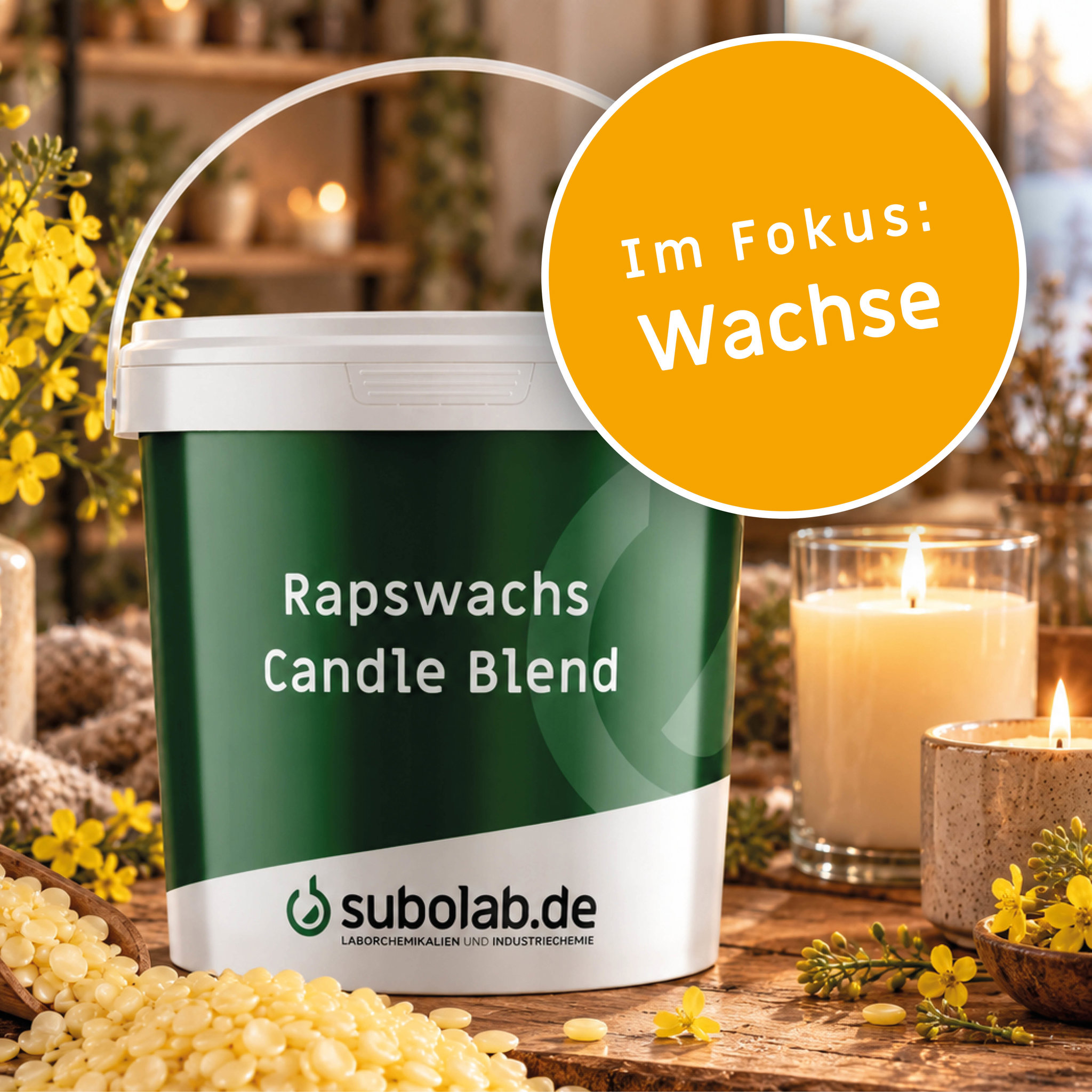 Bild von Rapswachs Candle Blend