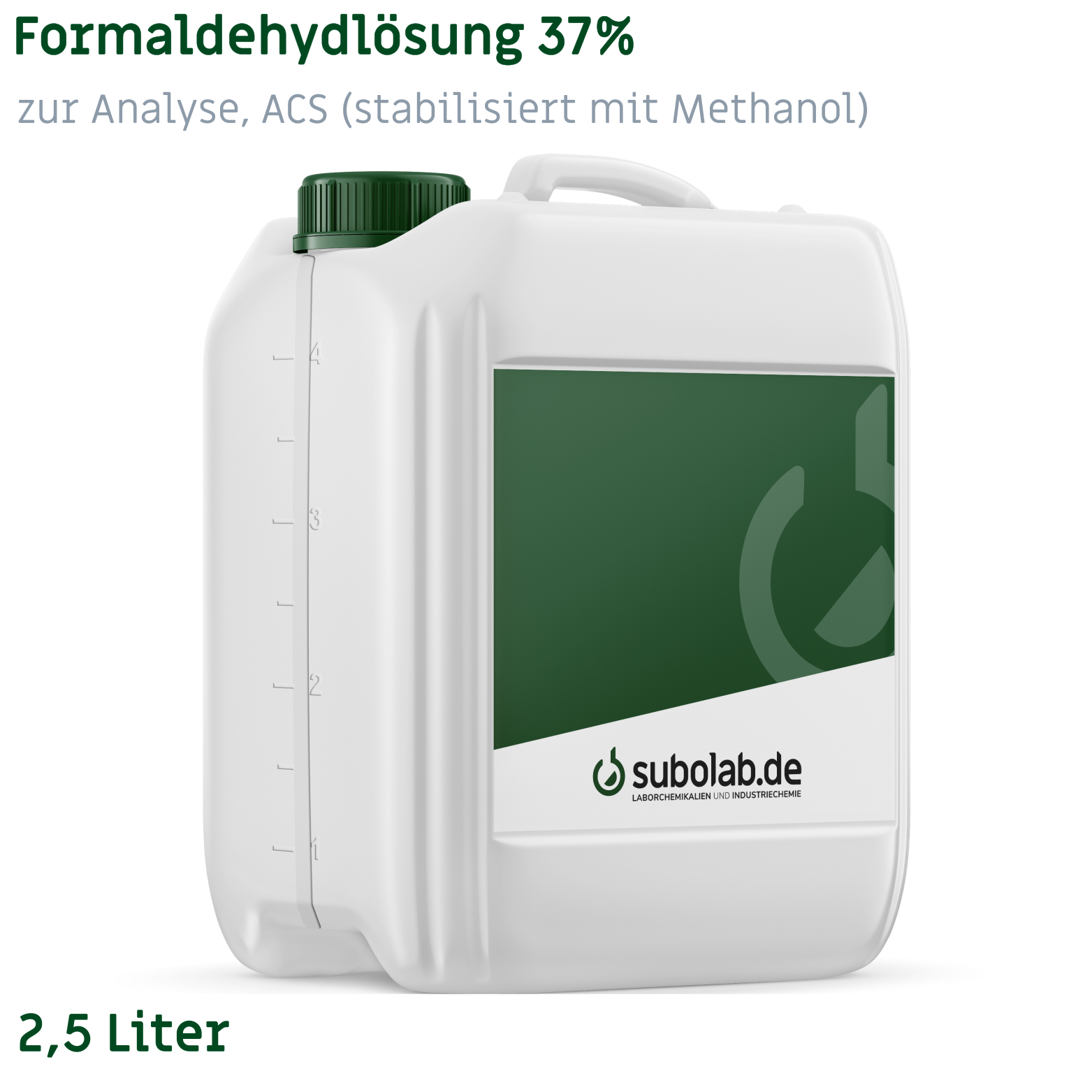 Bild von Formaldehydlösung 37% zur Analyse, ACS (stabilisiert mit Methanol) (2,5 Liter)