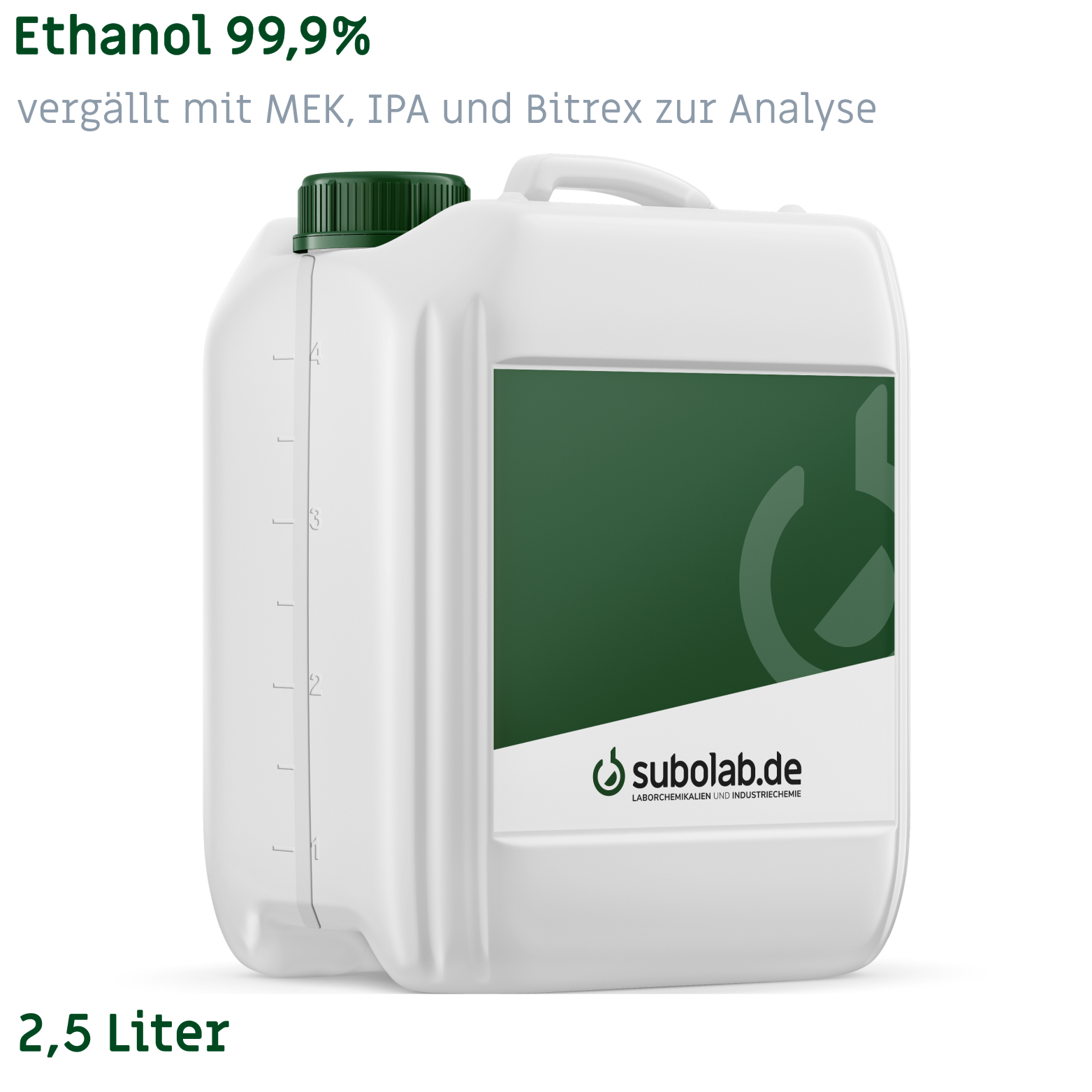 Bild von Ethanol 99,9% vergällt mit MEK, IPA und Bitrex zur Analyse (2,5 Liter)