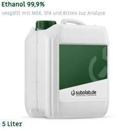 Bild von Ethanol 99,9% vergällt mit MEK, IPA und Bitrex zur Analyse (5 Liter)