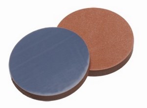 Bild von Septen f, Schraubkappen 22mm, Butyl rot/PTFE grau, 10 Pck à 100