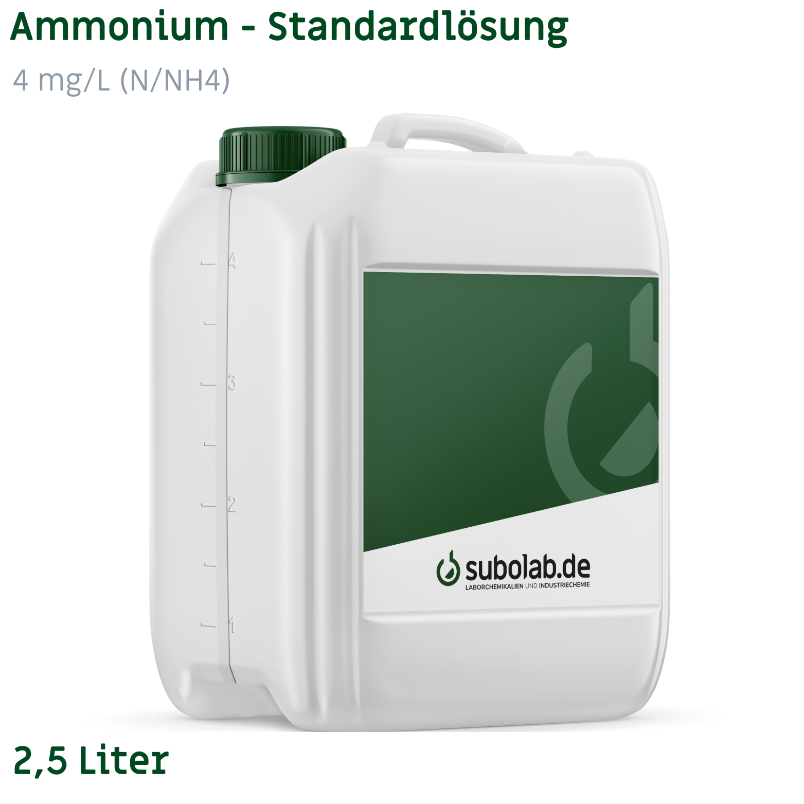 Bild von Ammonium - Standardlösung 4 mg/L (N/NH4) (2,5 Liter)