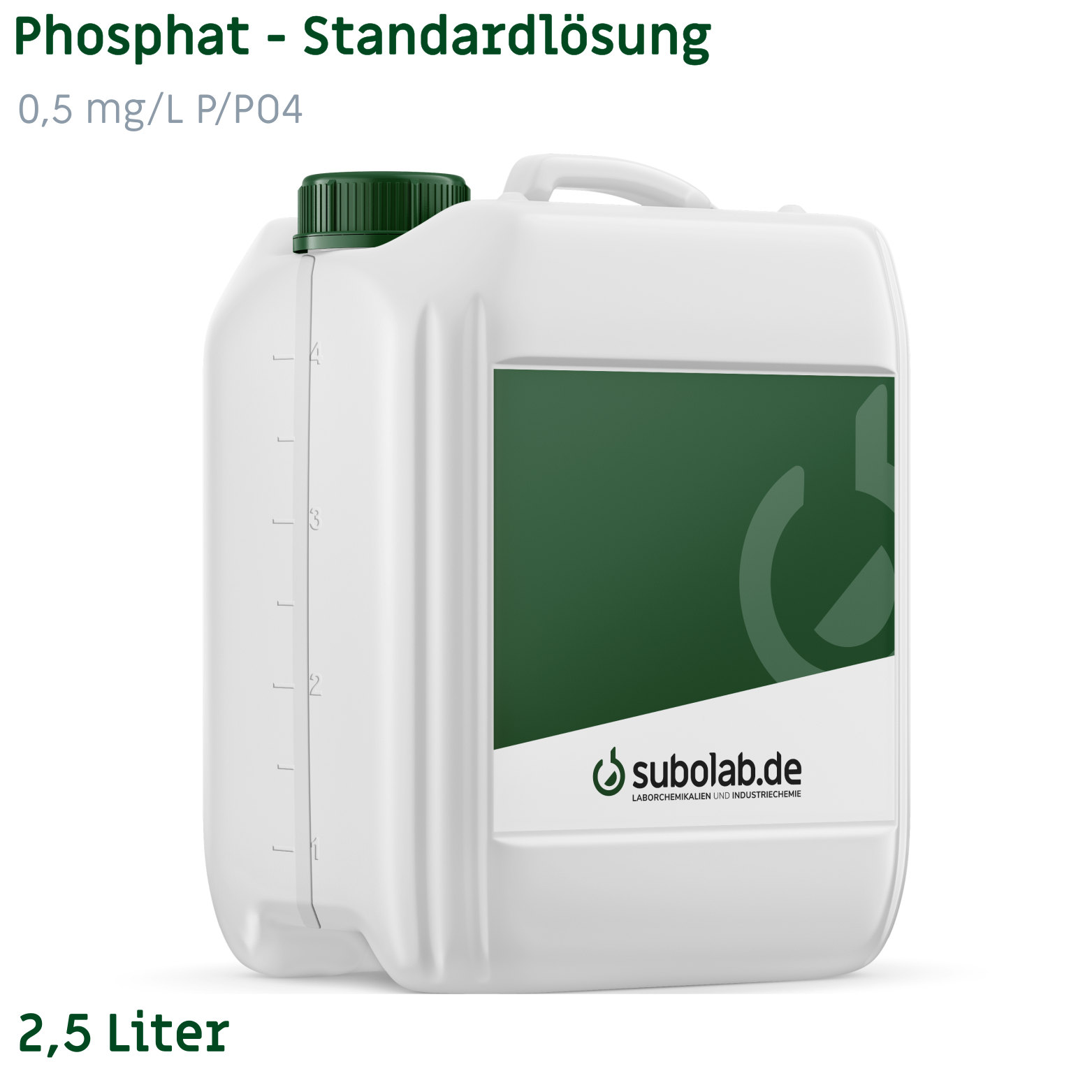 Bild von Phosphat - Standardlösung 0,5 mg/L P/PO4 (2,5 Liter)