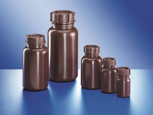 Bild von Weithalsflasche, 100ml, PELD, braun, Schraubverschluss