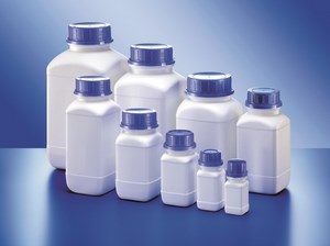Bild von Weithalsflasche, 350ml, PEHD, vierkantig