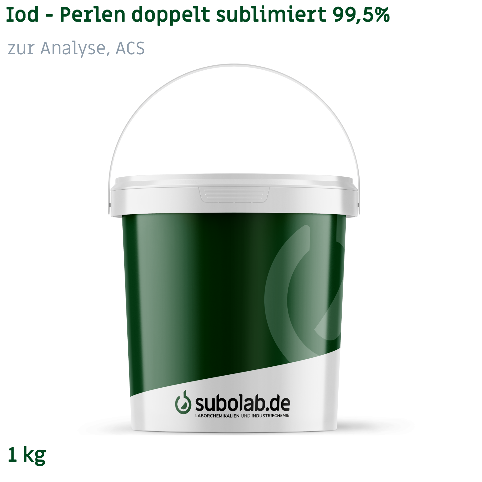 Bild von Iod - Perlen doppelt sublimiert 99,5% zur Analyse, ACS (1 kg)