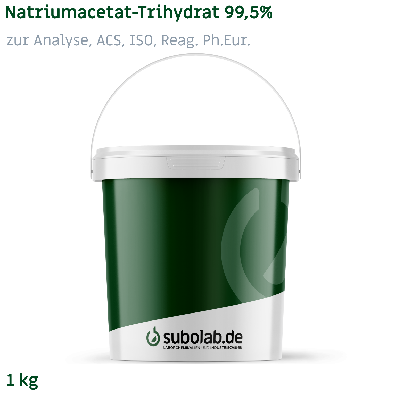 Bild von Natriumacetat - Trihydrat 99,5% zur Analyse, ACS, ISO, Reag. Ph.Eur. (1 kg)