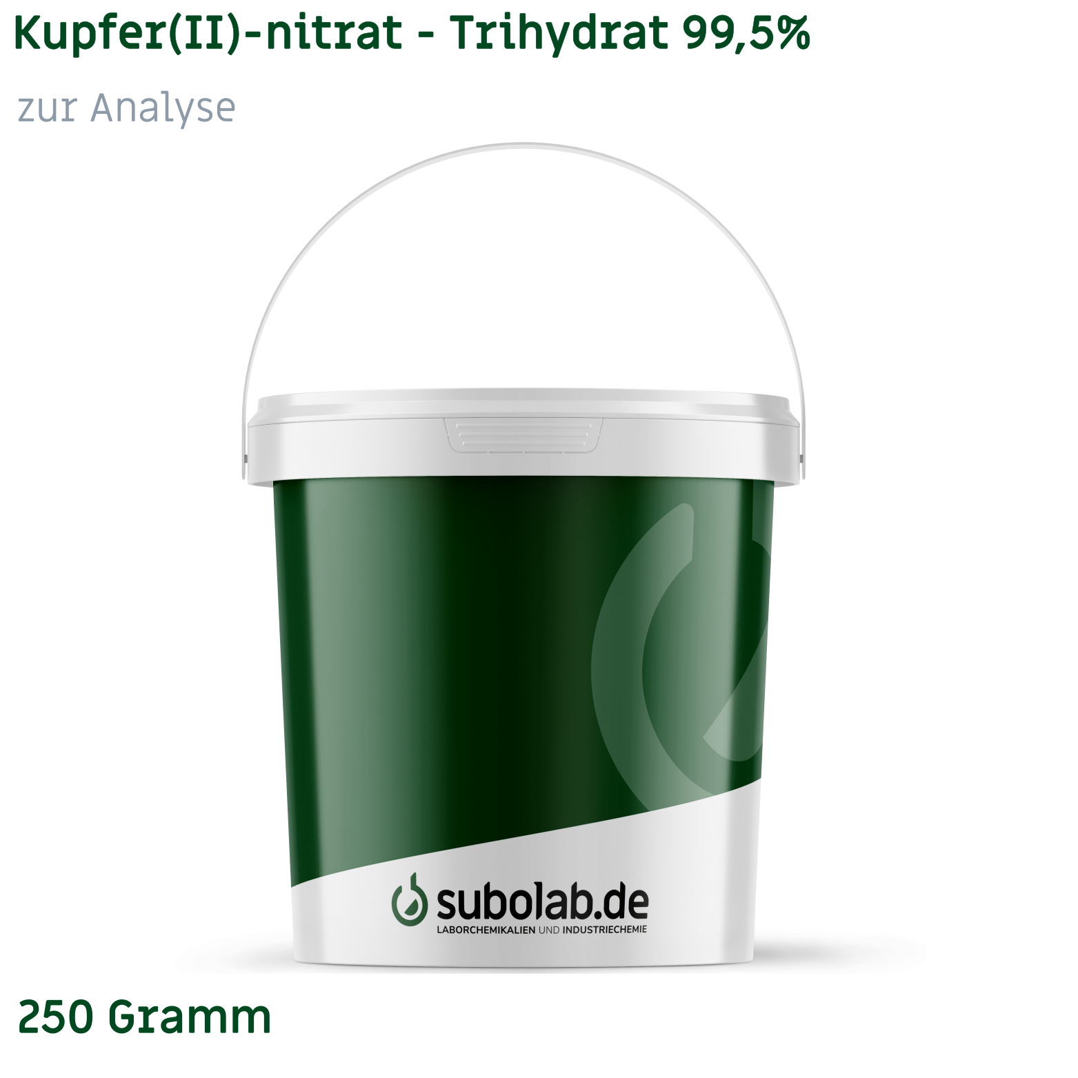 Bild von Kupfer(II)-nitrat - Trihydrat 99,5% zur Analyse (250 Gramm)