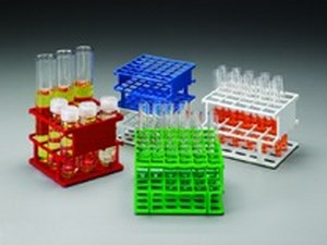 Bild von Unwire Reagenzglasgestell, 6x6, 16mm-Röhrchen, 126x126x68mm, weiß