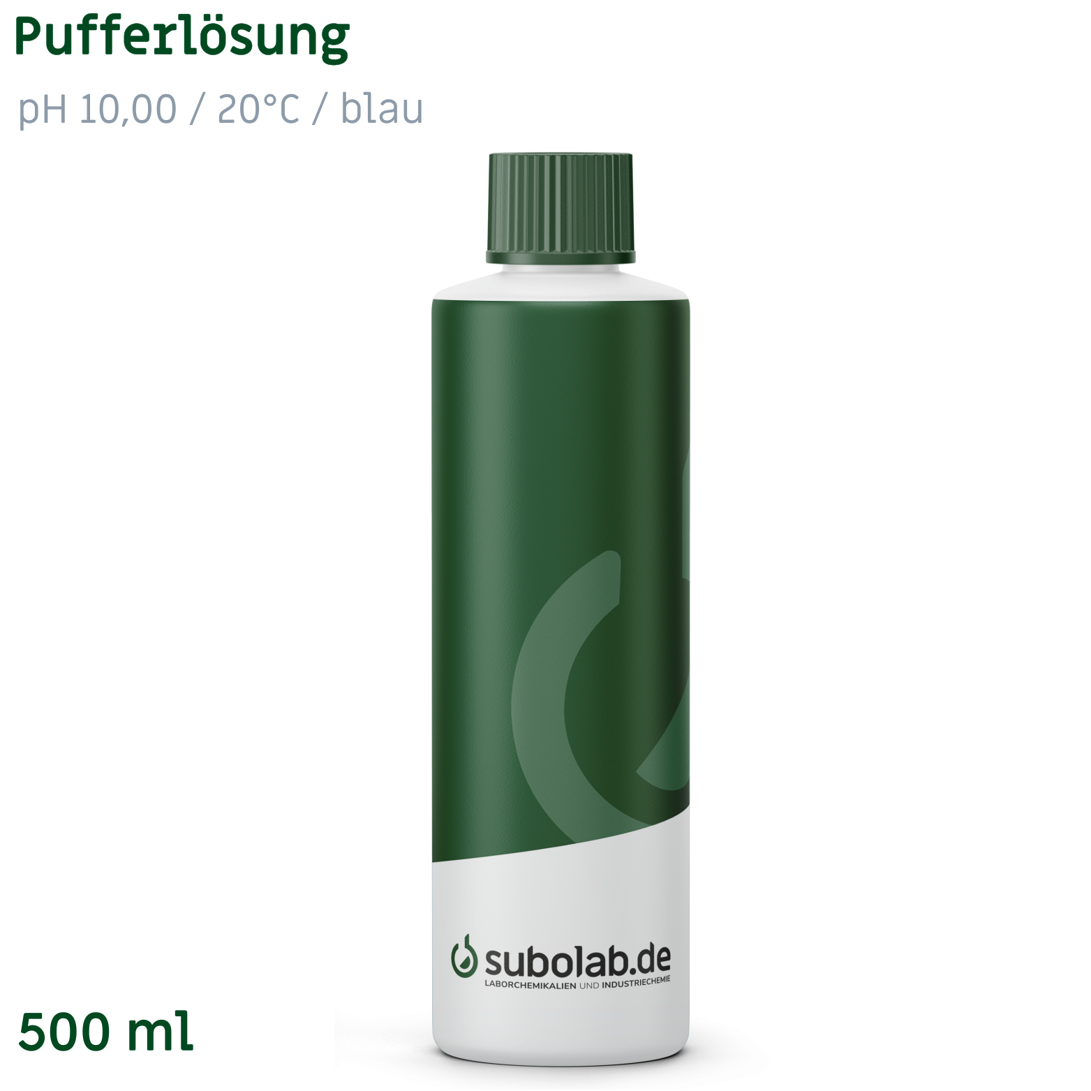 Bild von Pufferlösung pH 10,00 / 20°C / blau (Borsäure, Kaliumchlorid, Natronlauge) (500 ml)