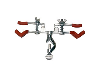 Bild von Bürettenklemme, Messing vernickelt, f, 2 Büretten