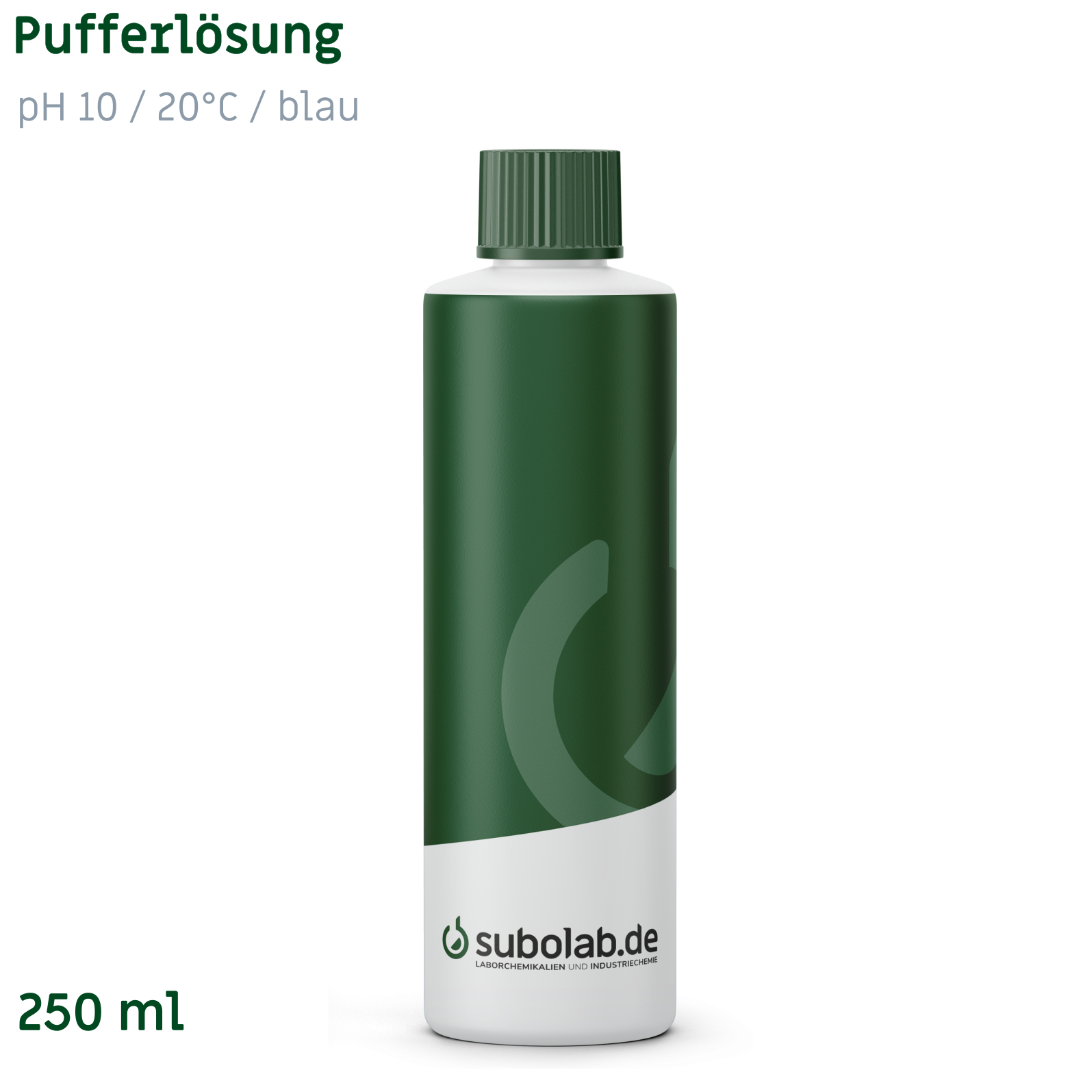 Bild von Pufferlösung pH 10 / 20°C / blau (Borsäure, Kaliumchlorid, Natronlauge) (250 ml)