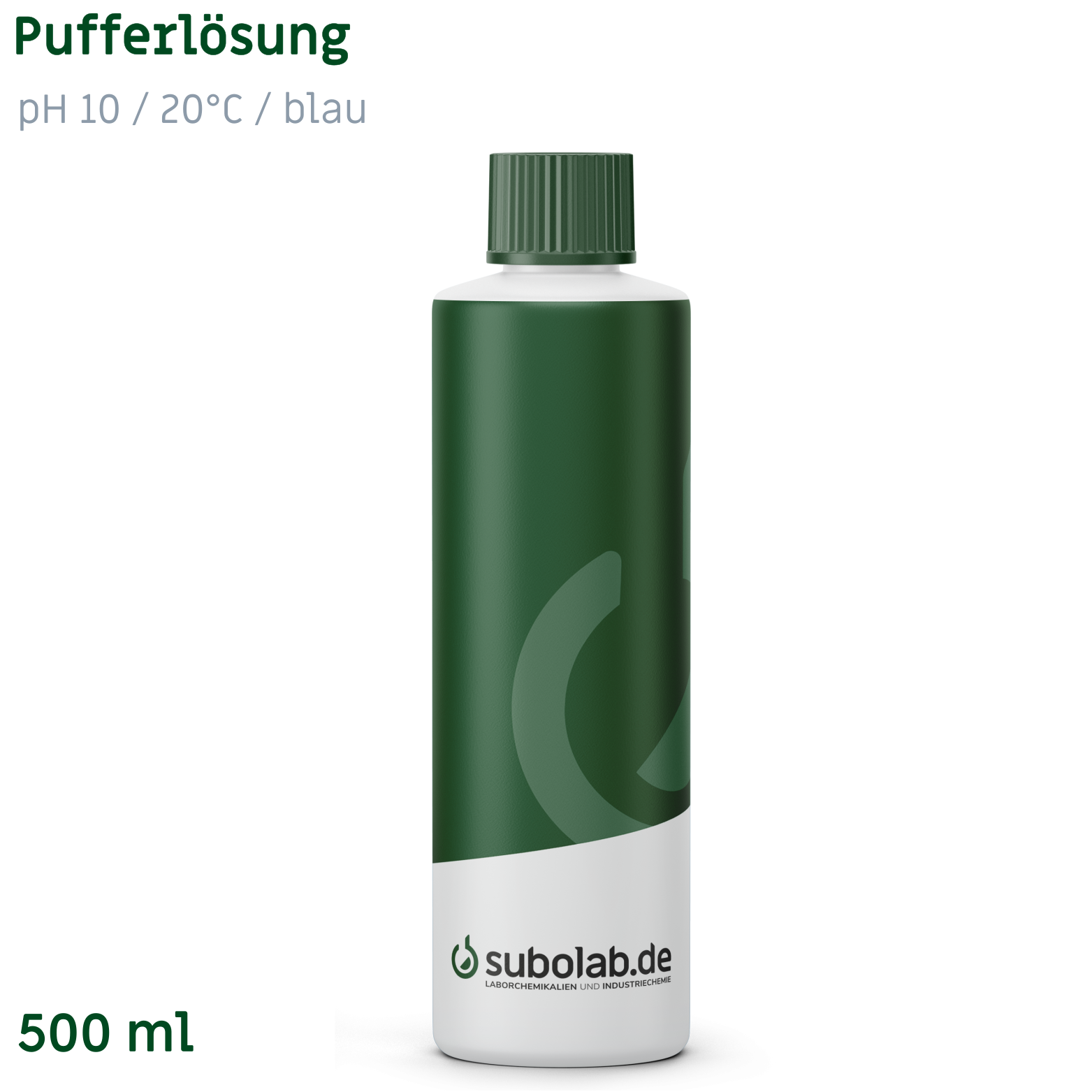 Bild von Pufferlösung pH 10 / 20°C / blau (Borsäure, Kaliumchlorid, Natronlauge) (500 ml)