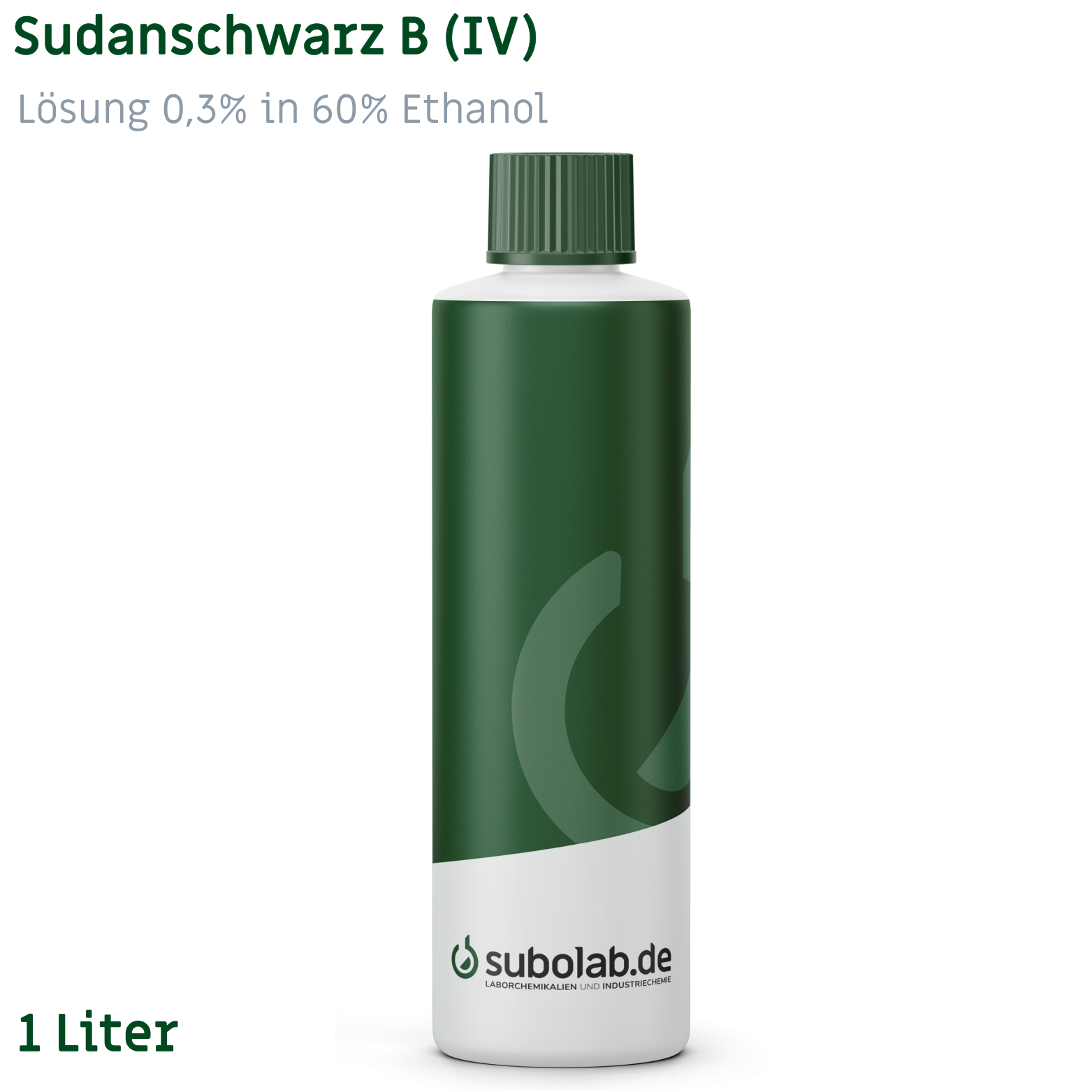 Bild von Sudanschwarz B (IV) - Lösung 0,3% in 60% Ethanol (1 Liter)